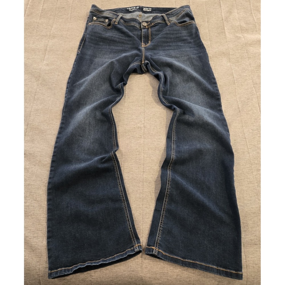 Torrid Women's  Luxe Slim Bootcut Super Stretch‎ Mid Rise Denim Jeans 38" X 32"